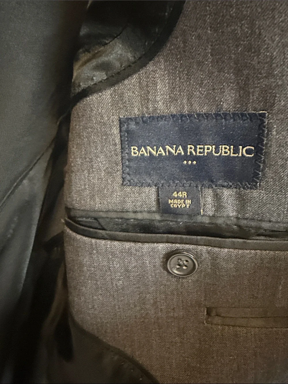 Banana Republic Men's Classic Gray Two-Button Blazer